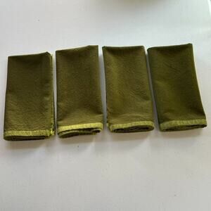 Sonoma Life+Style Solid Cotton Napkins Set Of 4 Olive Green Color